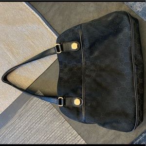 Gucci Logo Shoulder Bag, Black